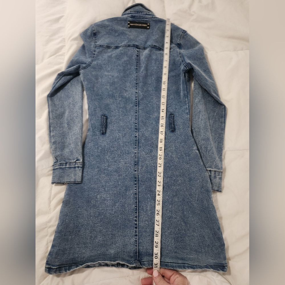 maniere de voir Jean dress Size 4 Denim Cotton Stretch Pockets - Picture 10 of 11